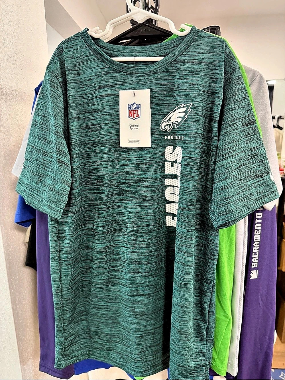 Nike NFL Philadelphia Eagles Dri-FIT On Field Tee Green Boys 14/16